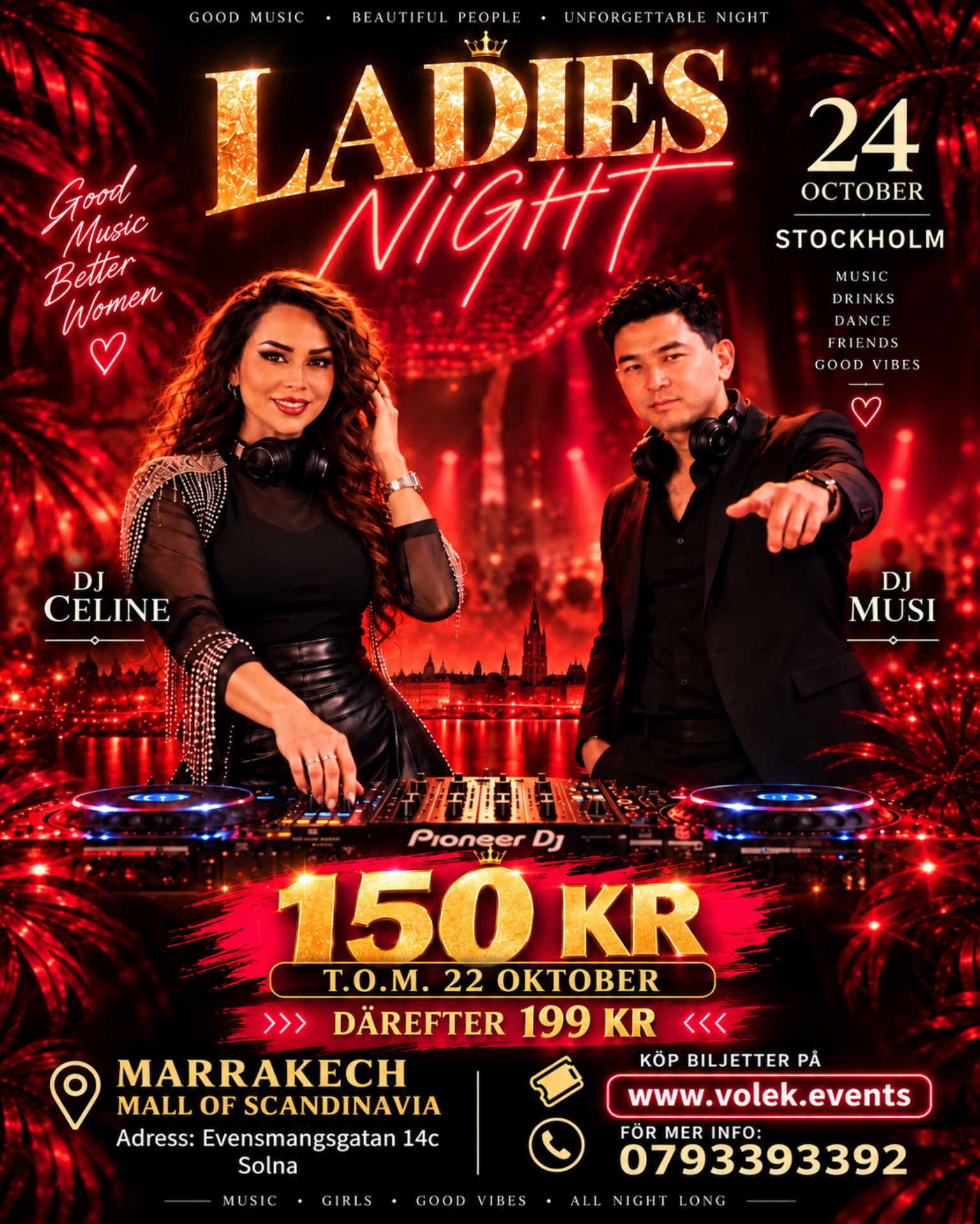 Ladies Night Party in Stockholm